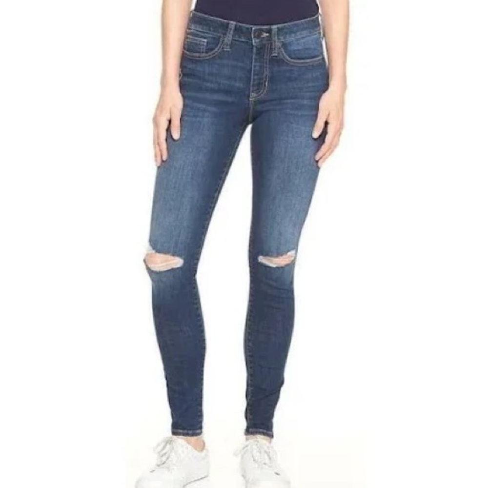 Gap Distressed Dark Wash Favorite Jegging 28